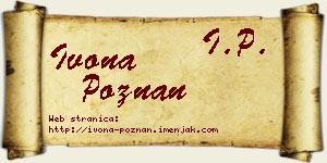 Ivona Poznan vizit kartica